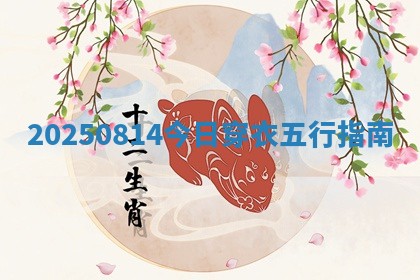 2025/08/14【今日穿衣】五行指南