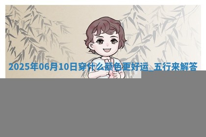 2025年06月10日穿什么颜色更好运？五行来解答