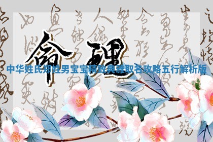 中华姓氏｜郑姓男宝宝精致典雅取名攻略（五行解析版）