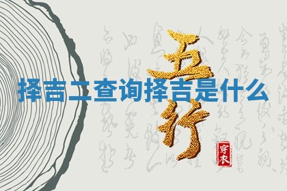 择吉二查询 择吉是什么