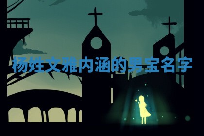 杨姓文雅内涵的男宝名字