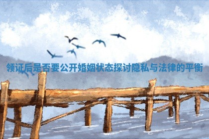 领证后是否要公开婚姻状态探讨隐私与法律的平衡